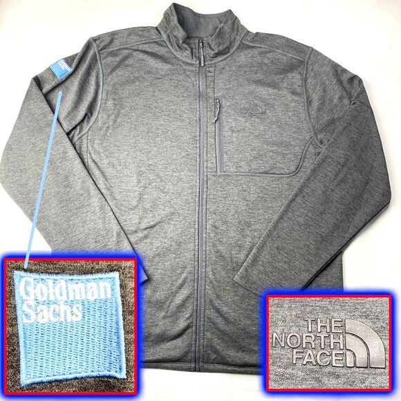 *RARE* GOLDMAN SACHS x THE NORTH FACE Heather Gray Full Zip Jacket! Gym Jogger - Picture 1 of 16
